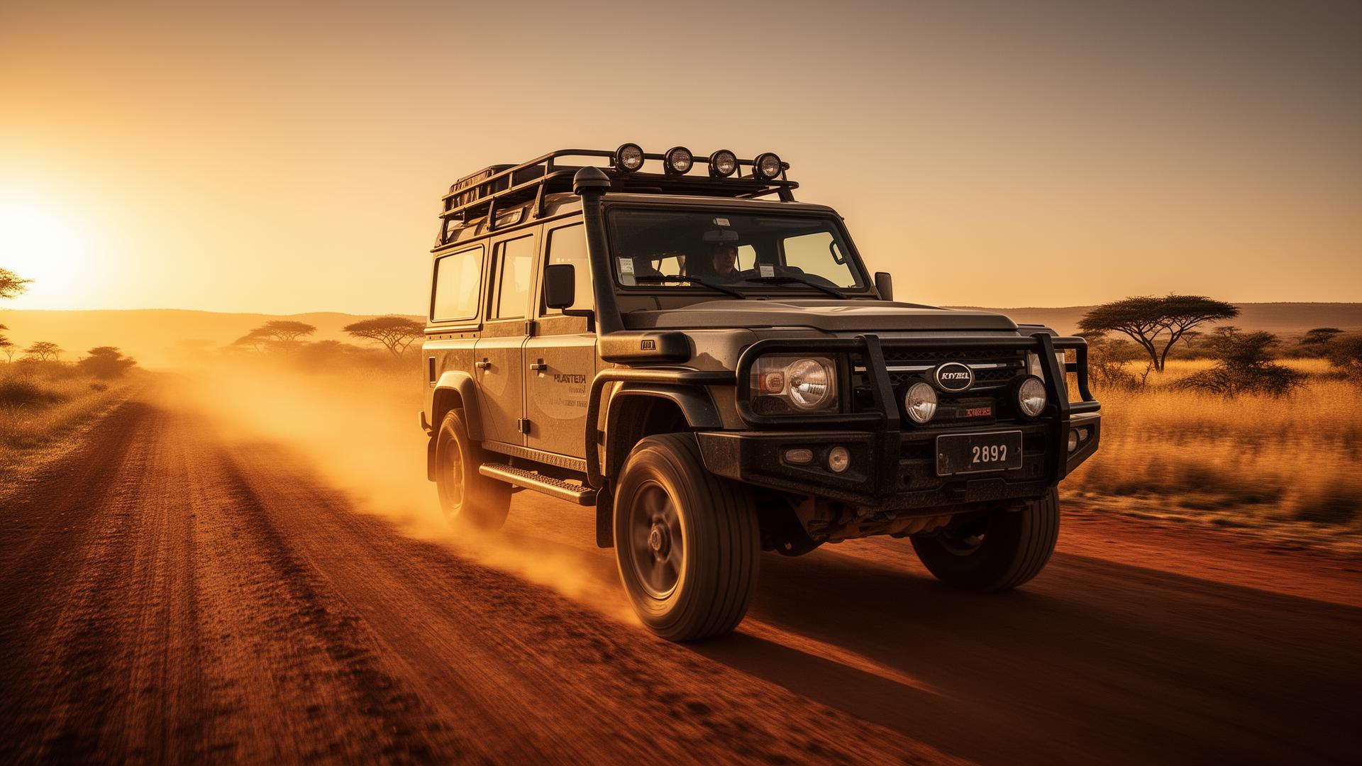 4x4 vehicle on African road
